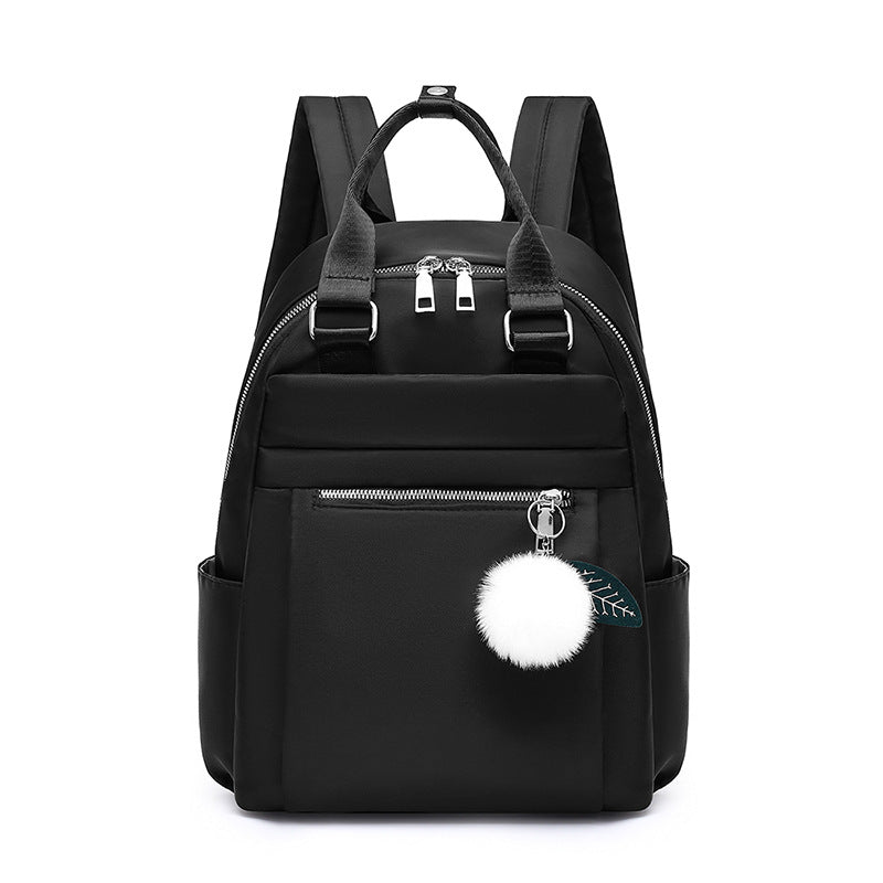 Modern School Backpack | Minimalist Design With Pom Pom Charm