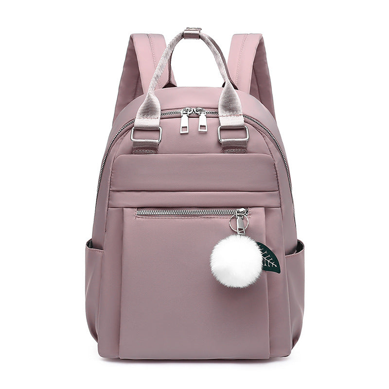 Modern School Backpack | Minimalist Design With Pom Pom Charm