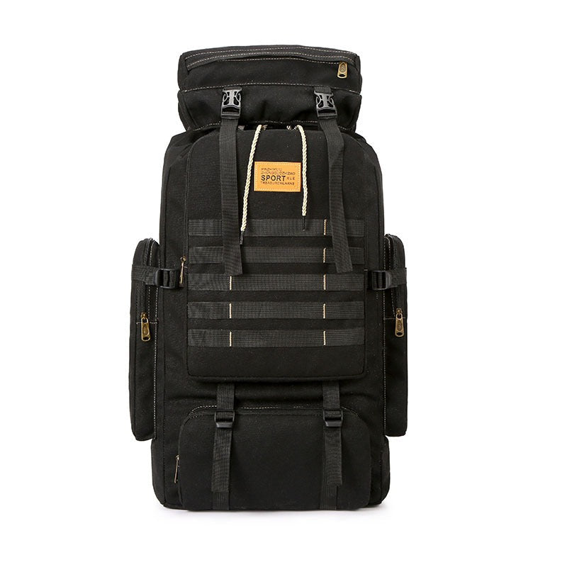 Military Canvas Backpack | 80L Tactical Outdoor Rucksack