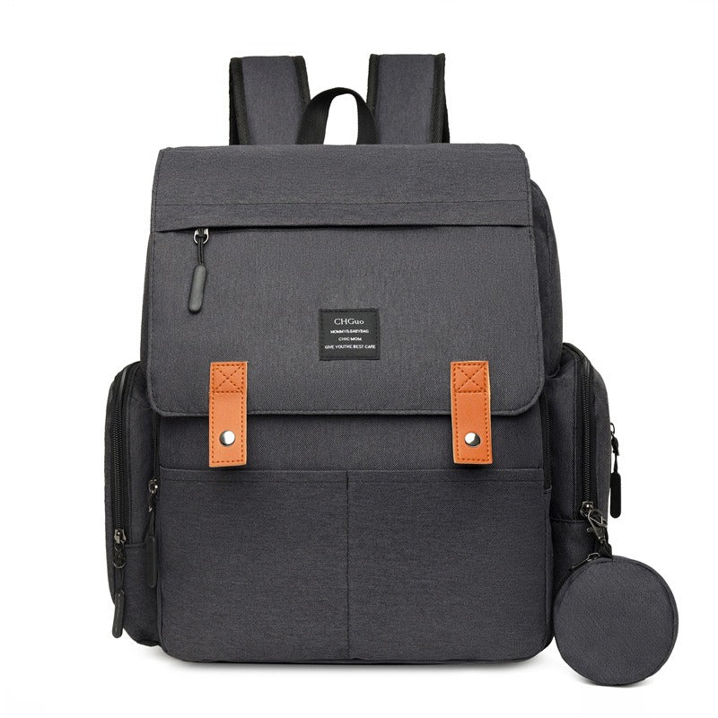 Insulated Diaper Backpack | Modern Two-Tone Design With Storage Pouch