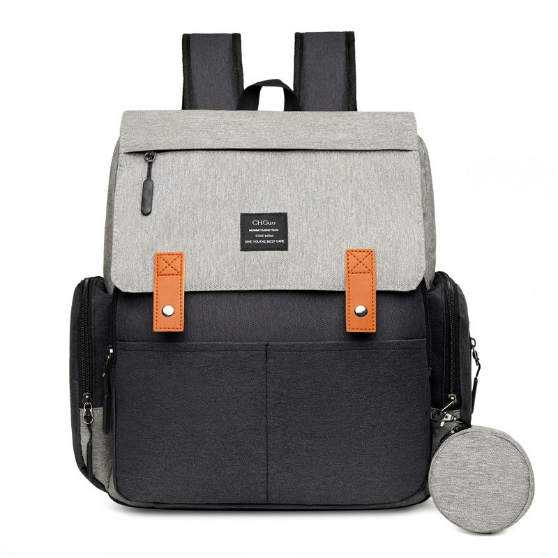 Insulated Diaper Backpack | Modern Two-Tone Design With Storage Pouch