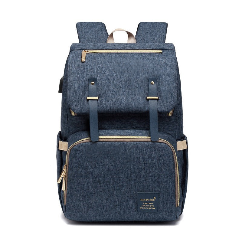Multi-Function Diaper Backpack | Canvas With Leather Accents