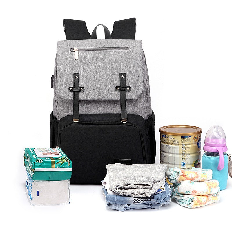 Multi-Function Diaper Backpack | Canvas With Leather Accents