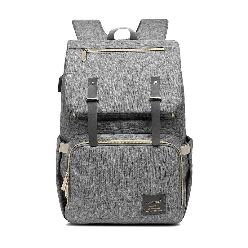 Multi-Function Diaper Backpack | Canvas With Leather Accents