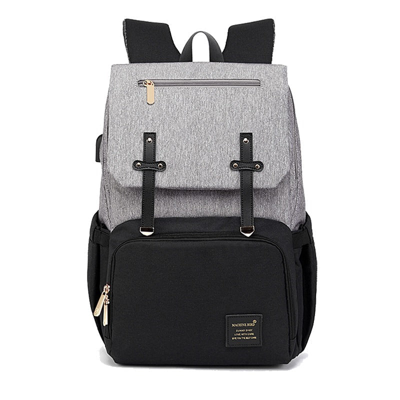 Multi-Function Diaper Backpack | Canvas With Leather Accents