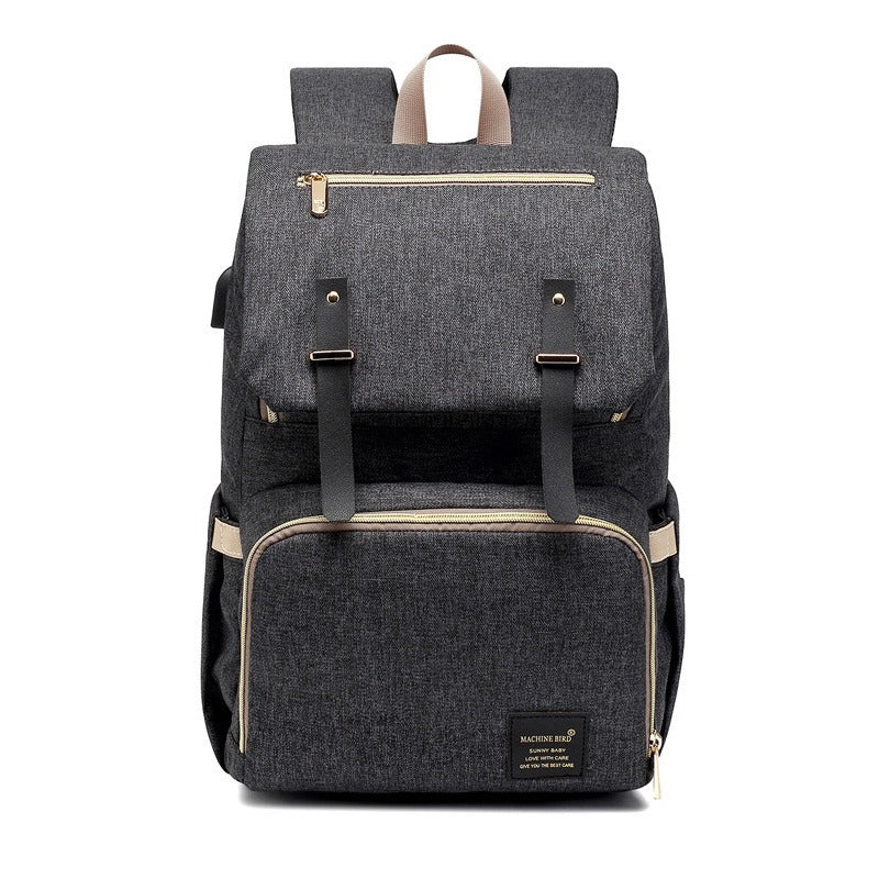 Multi-Function Diaper Backpack | Canvas With Leather Accents