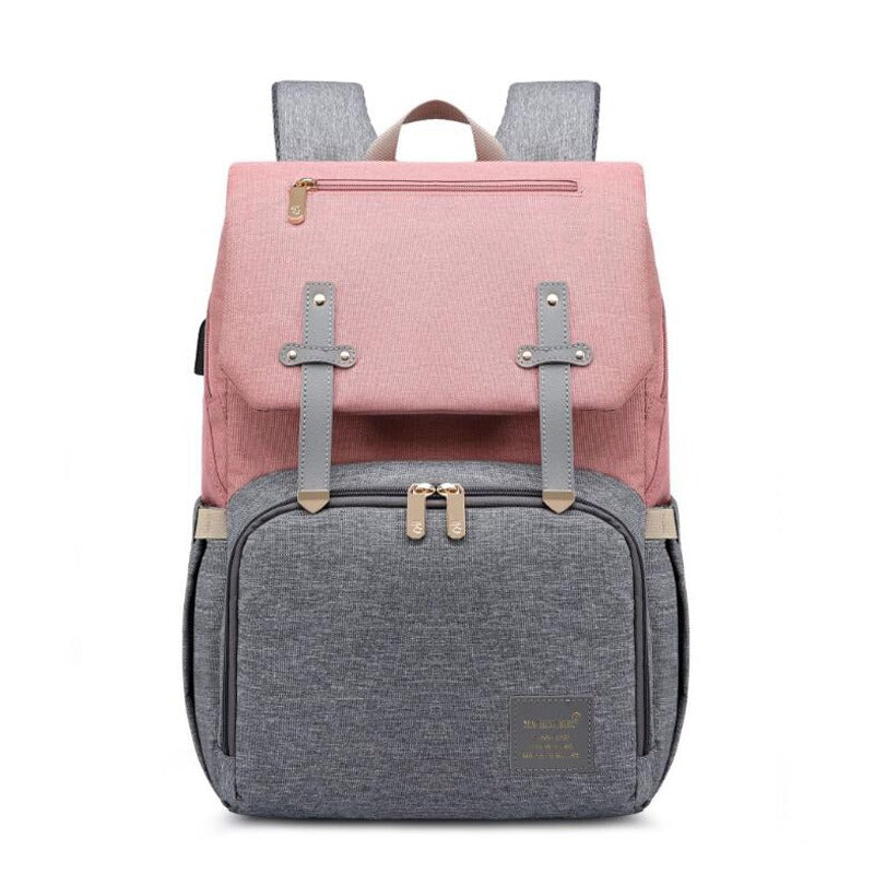 Multi-Function Diaper Backpack | Canvas With Leather Accents