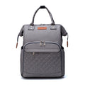 Quilted Diaper Backpack | Insulated Bottle Compartment