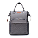 Quilted Diaper Backpack | Insulated Bottle Compartment