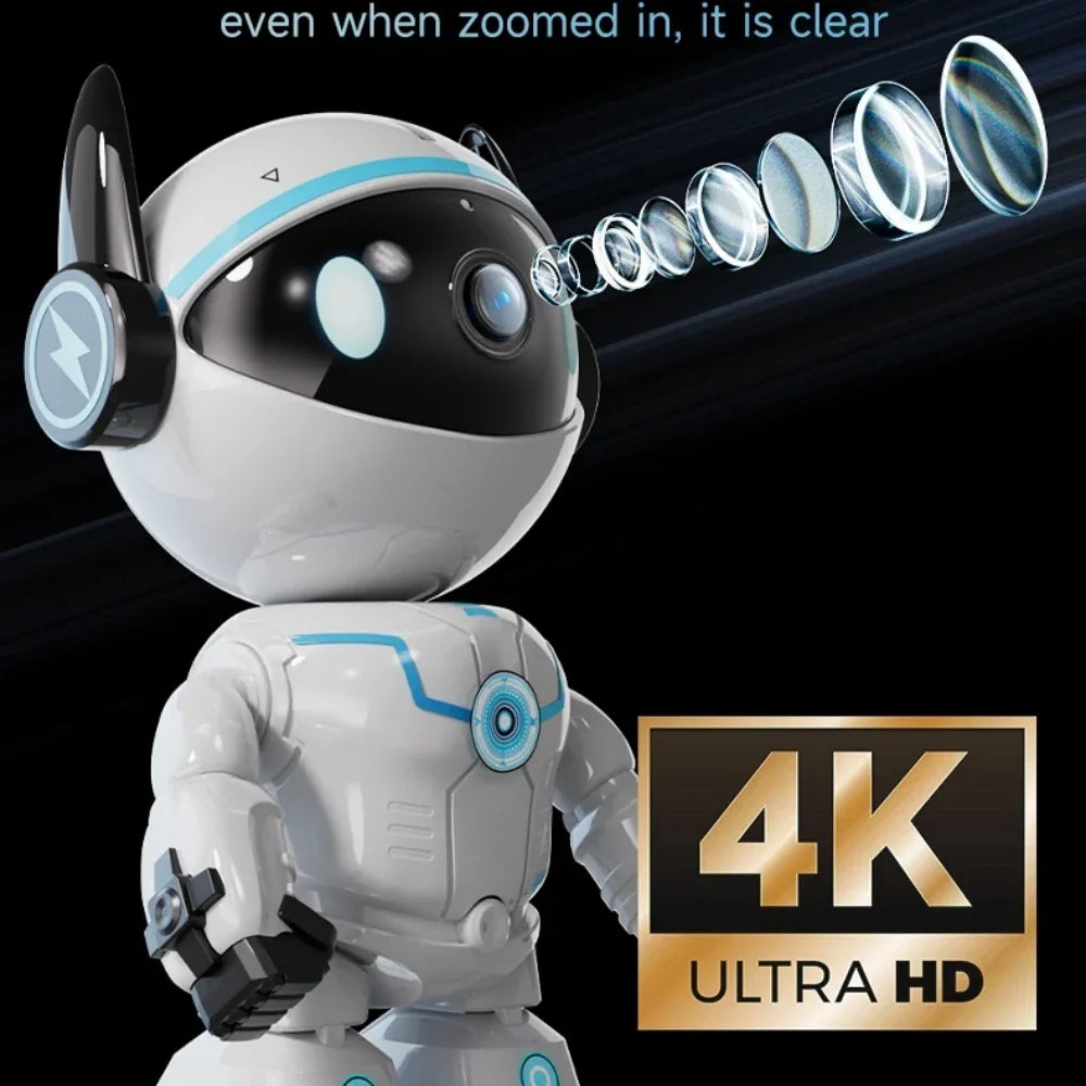 Smart Security Camera | 4K Ultra HD Robot Design