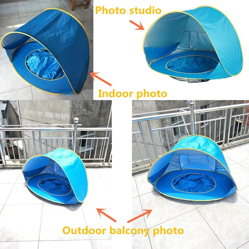 Kids Beach Tent | Pop-Up UV Protection Shelter With Pool