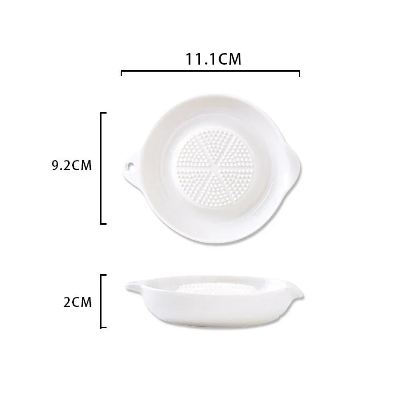 Ceramic Kitchen Grater | Premium White Grating Plate