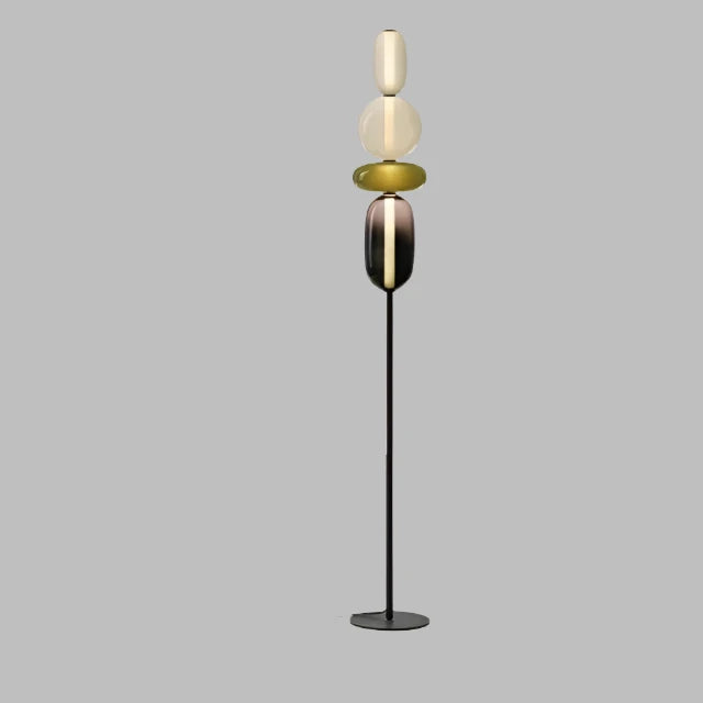 Modern Floor Lamp | Stacked Glass Spheres Design