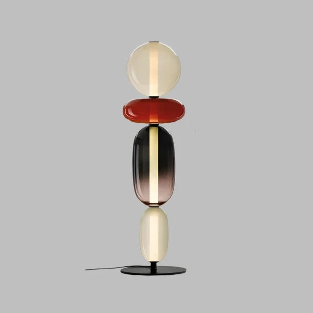 Modern Floor Lamp | Stacked Glass Spheres Design