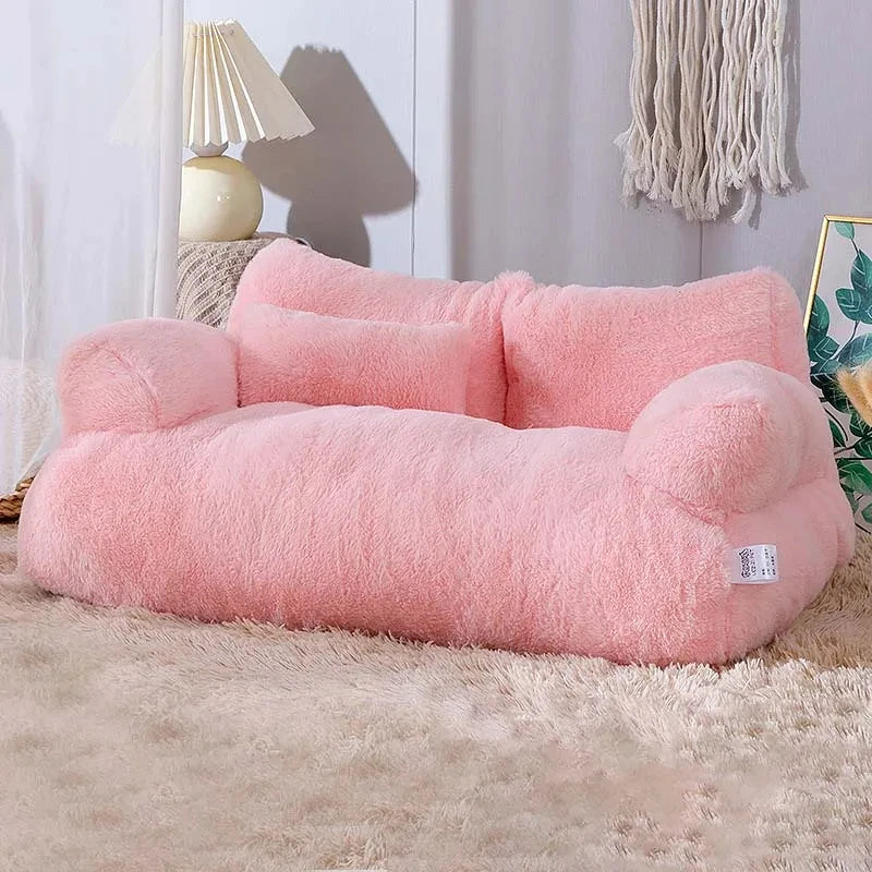 Plush Pet Sofa Bed | Cozy Winter Lounge for Cats