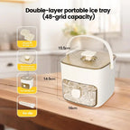 Modern Ice Cube Maker | Double Layer Storage With Handle
