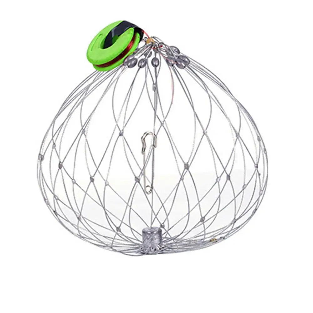 Collapsible Fishing Trap Net | Stainless Steel Mesh Design
