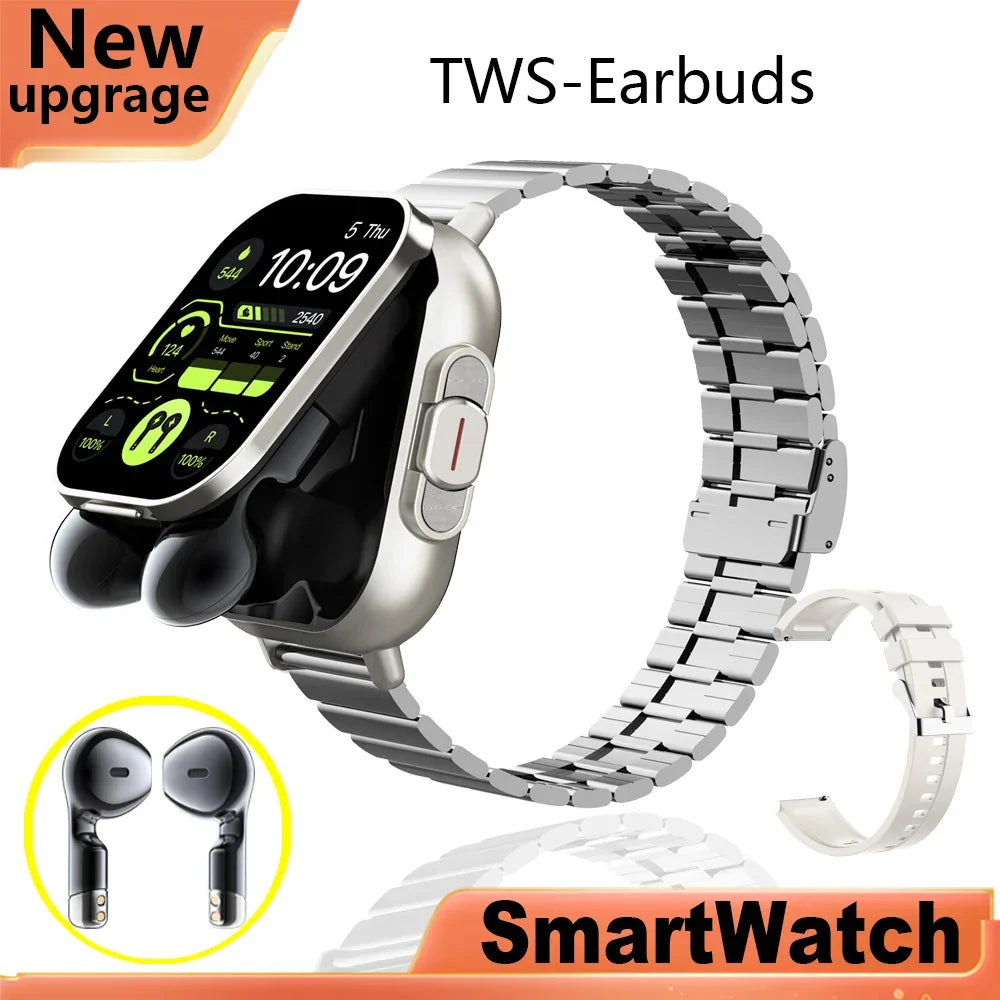 Smart Fitness Watch | 2-in-1 AMOLED With Wireless Earbuds