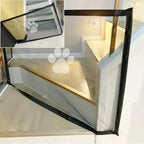 Retractable Pet Safety Gate | Mesh Barrier with Paw Print Design