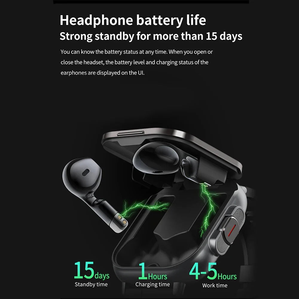 Smart Fitness Watch | 2-in-1 AMOLED With Wireless Earbuds