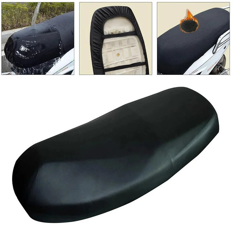 Motorcycle Seat Cover | Universal Elastic Waterproof Leather Design