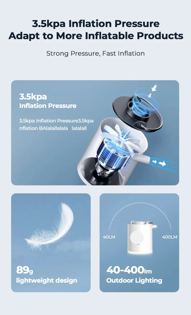 Portable Electric Air Pump | USB Rechargeable Mini Inflator