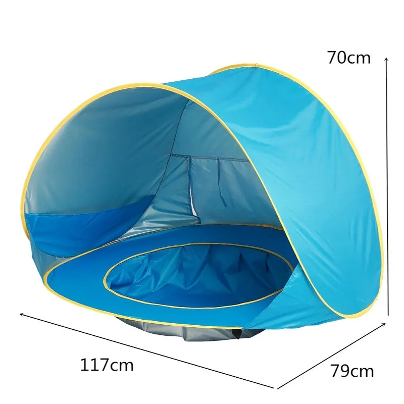 Kids Beach Tent | Pop-Up UV Protection Shelter With Pool