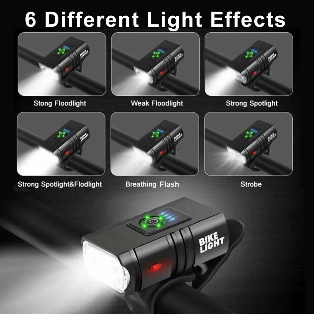 LED Bike Light Set | 1500 Lumens USB Rechargeable Front and Rear