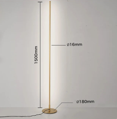 LED Floor Lamp | Modern Gold Minimalist Design