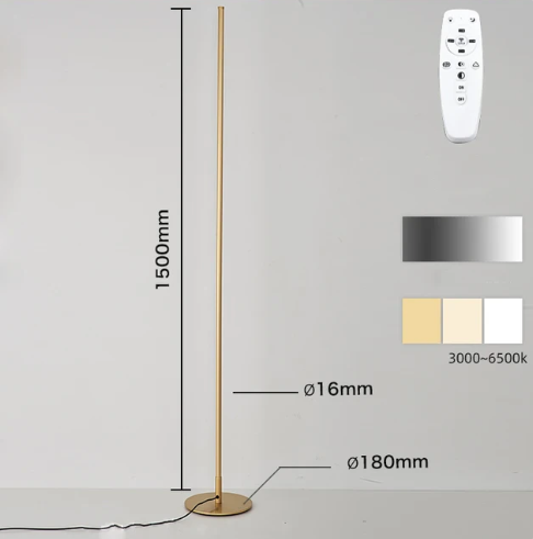 LED Floor Lamp | Modern Gold Minimalist Design
