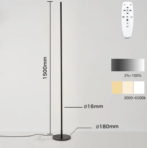 LED Floor Lamp | Modern Gold Minimalist Design