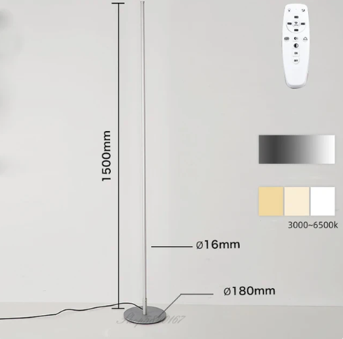 LED Floor Lamp | Modern Gold Minimalist Design