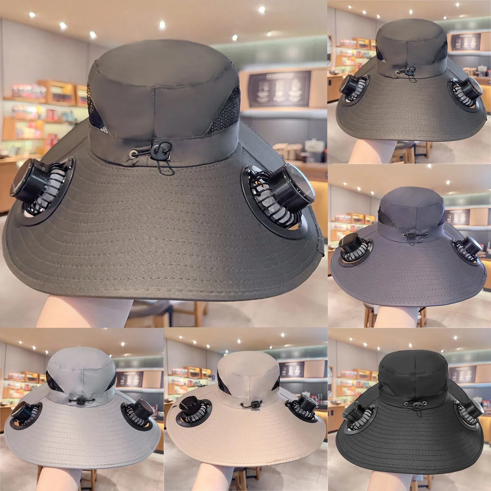Solar Fan Sun Hat | Wide Brim Cooling Technology