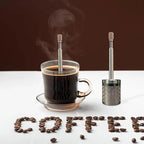 Portable French Press Coffee & Tea Maker | Stainless Steel Travel Brewer