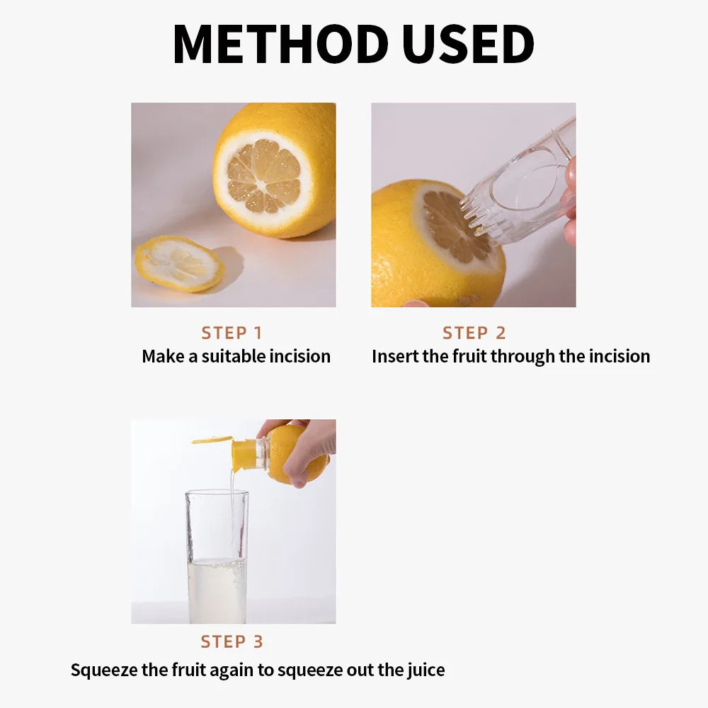 Manual Citrus Juicer | Handheld Lemon Orange Squeezer With Strainer