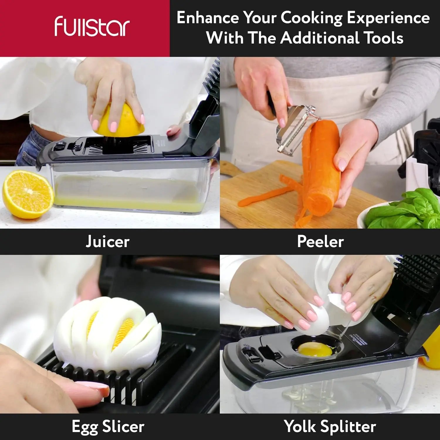 Multi-Function Vegetable Chopper | 6-in-1 Food Prep System
