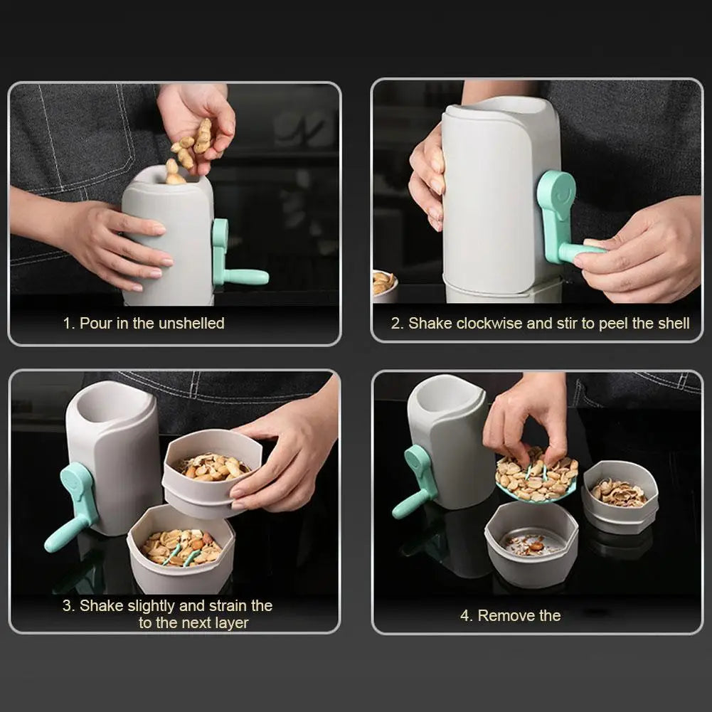 Manual Nut Sheller | Dual Filter Peanut & Pistachio Peeler