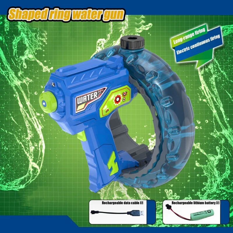 Kids Water Blaster Gun | LED Light-Up Wrist Ring Design