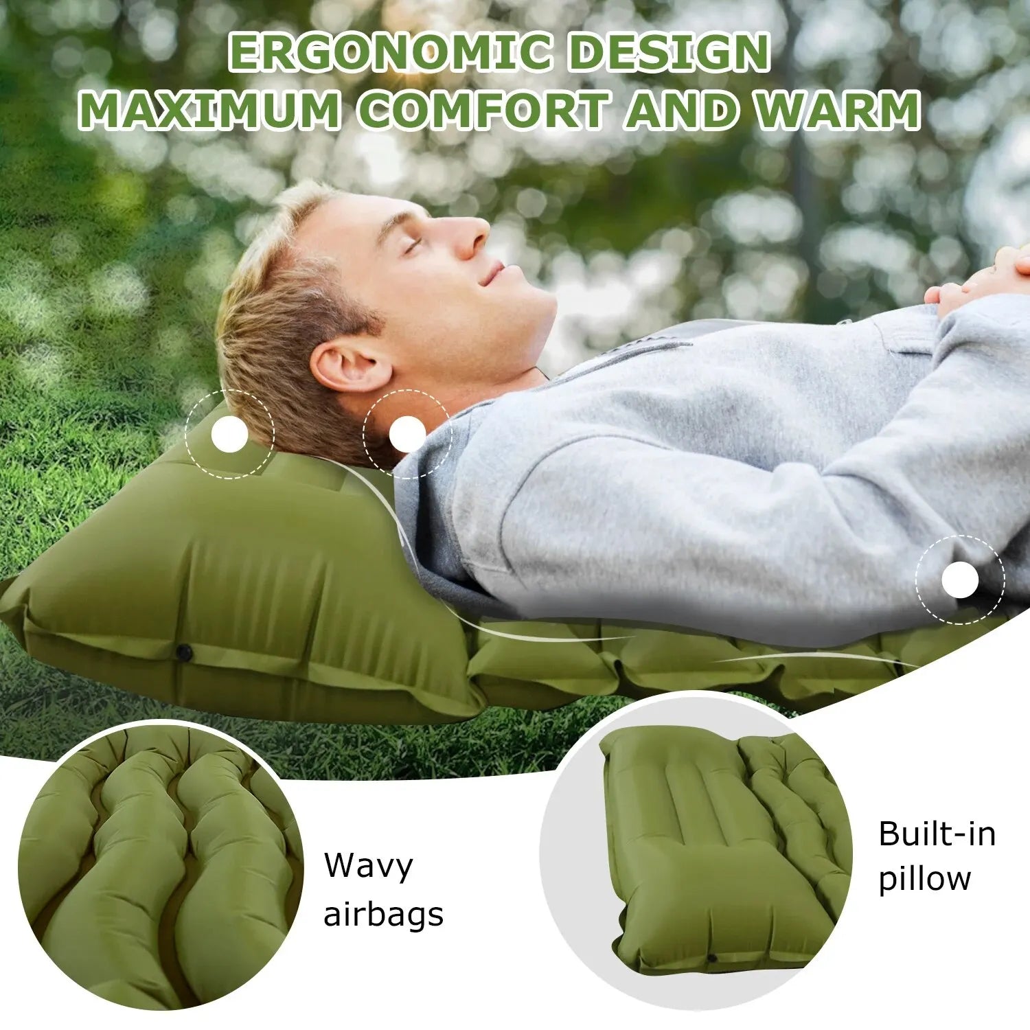 Ultralight Camping Mat | Self-Inflating Outdoor Sleeping Pad