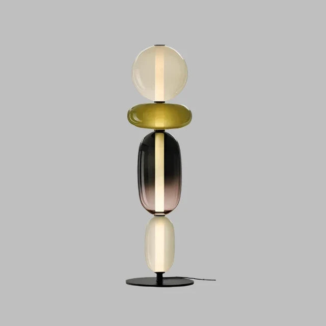 Modern Floor Lamp | Stacked Glass Spheres Design