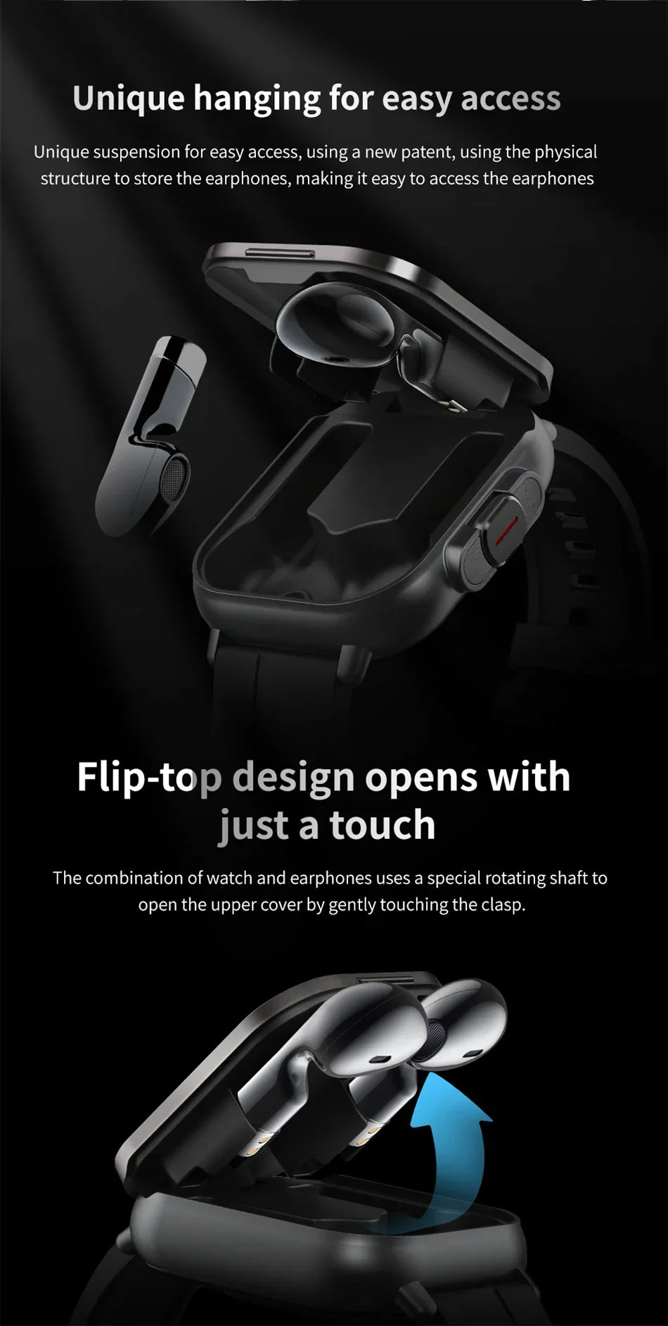 Smart Fitness Watch | 2-in-1 AMOLED With Wireless Earbuds
