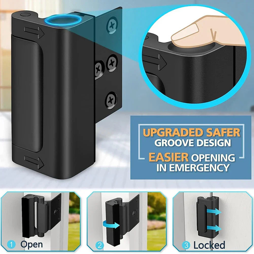 Smart Door Security Lock | Aluminum Alloy Childproof Latch