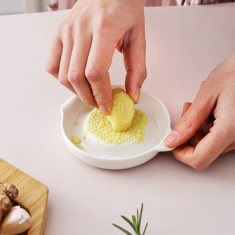 Ceramic Kitchen Grater | Premium White Grating Plate