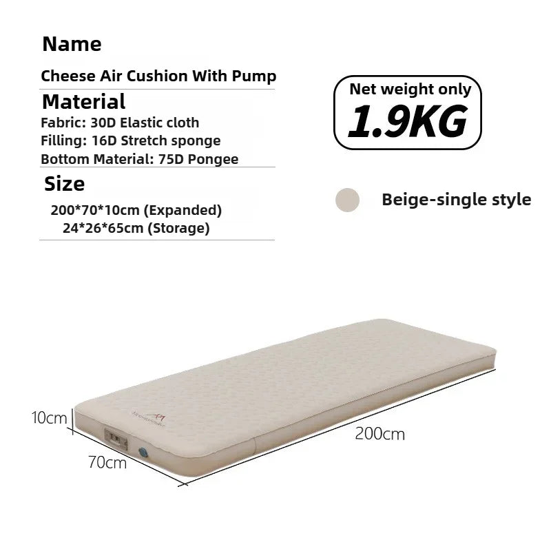 Self-Inflating Camping Mattress | Portable Air Bed With Built-in Pump