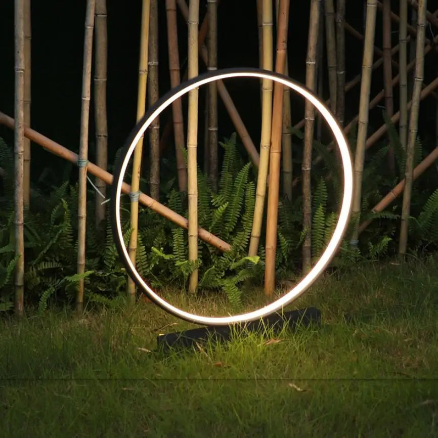 LED Circle Floor Lamp | Modern Aluminum Ring Design