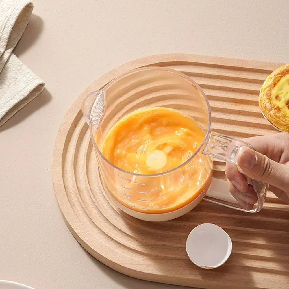 Kitchen Mixing Cup | Manual Stirring Beater With Spring Handle