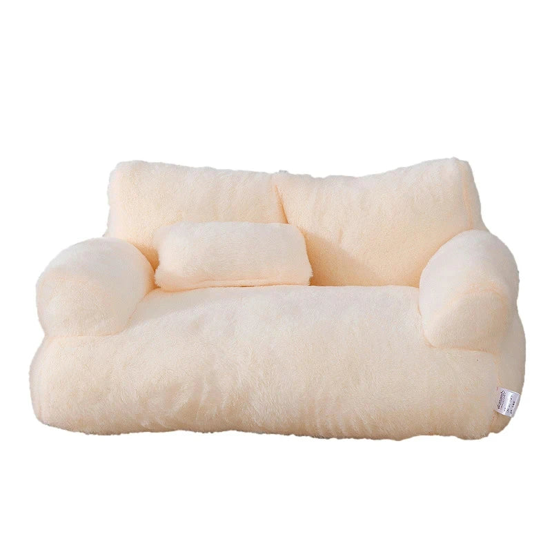Plush Pet Sofa Bed | Cozy Winter Lounge for Cats