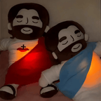 Jesus Plush Toy | Breathing Sleep Companion with LED Light