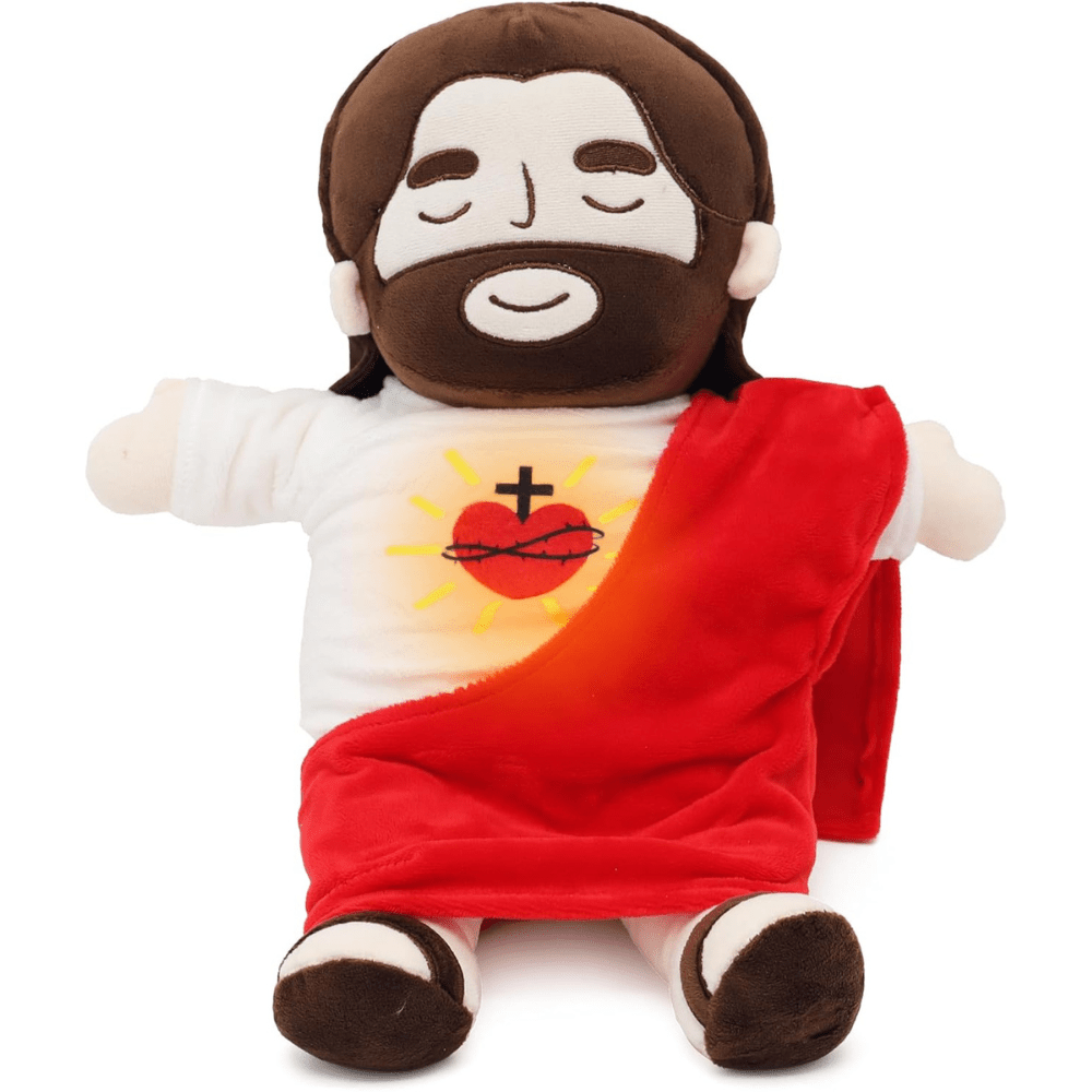 Jesus Plush Toy | Breathing Sleep Companion with LED Light