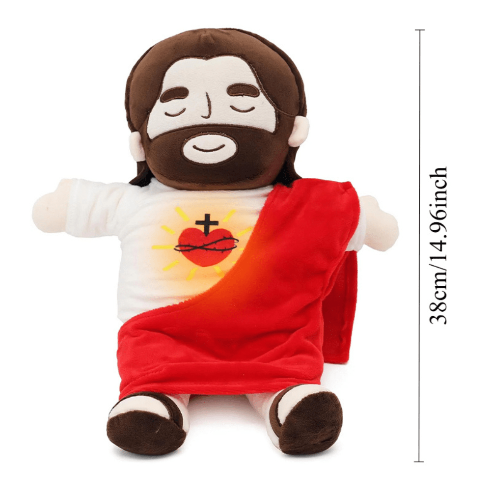Jesus Plush Toy | Breathing Sleep Companion with LED Light